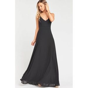 Show me your mumu Jenn maxi black v neck gown m